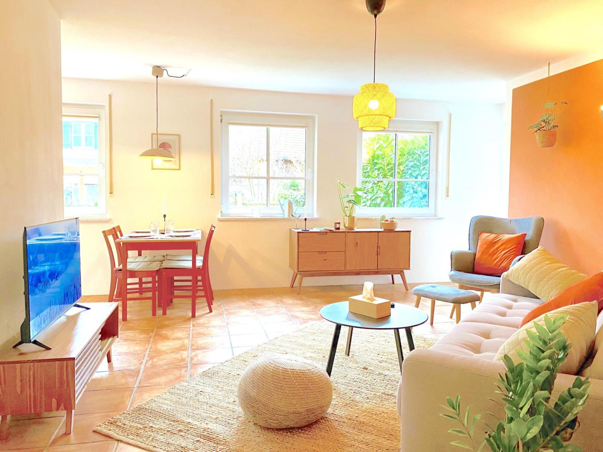 Snug Stays I 3 Zimmer Design Apartment Am See Mit Garten I Home Office I Highspeed Wifi Weßling Exteriör bild